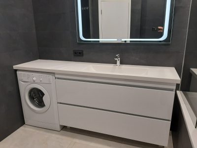 Мебель для ванных комнат с интегрированными столешницами